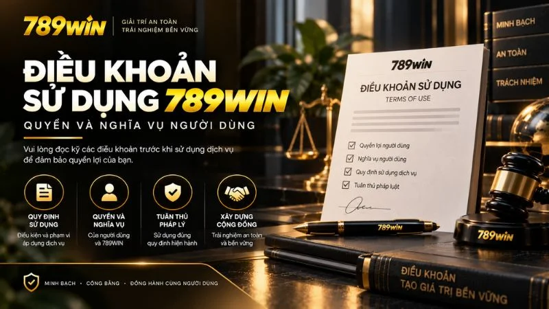Điều khoản sử dụng và quyền nghĩa vụ người dùng 789WIN